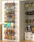MOFOROCO 9-Tier Over-the-Door Pantry Organizer – Heavy-Duty Metal Hanging Storage Rack for Kitchen & Home (Black)