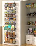 MOFOROCO 9-Tier Over-the-Door Pantry Organizer – Heavy-Duty Metal Hanging Storage Rack for Kitchen & Home (Black)