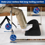 Ergonomic Under Desk Foot Rest Memory Foam Foot Stool with Washable Cover Office Support Cushion Black