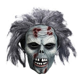 Lofytain Realistic Zombie Mask – Grey Latex Horror Mask for Adults, Scary Undead Halloween Costume Accessory