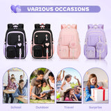 Moonbaby Girls School Backpack 15.6 Inch – Lightweight Waterproof Bookbag for Ages 8–12