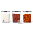 Brilliance Airtight Pantry Containers Set – 3 x 16-Cup Tritan Storage with Scoops (Clear)