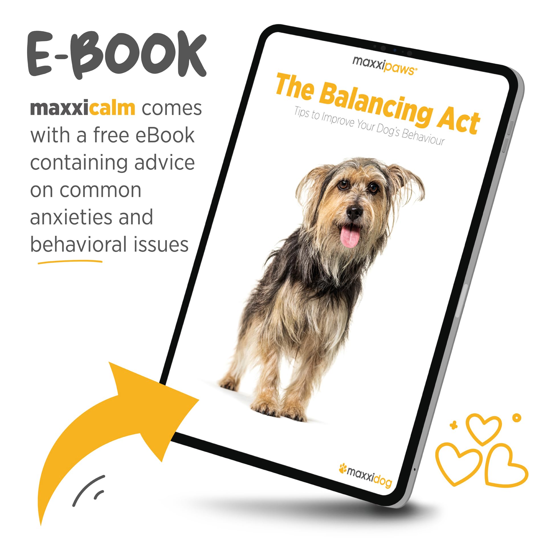 MaxxiCalm Natural Calming Tablets for Dogs – Anxiety & Stress Support with L-Theanine, Taurine & Chamomile