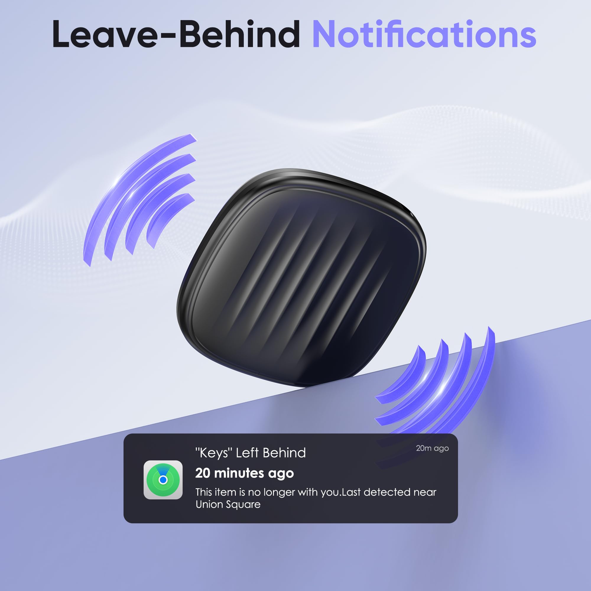 Apple Find My Bluetooth Tracker Tags 4-Pack, 105dB Key Finder with Waterproof Design and Replaceable Battery