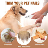 2-in-1 Dog Nail Clipper & Grinder with LED Light – Quiet Type-C Rechargeable Pet Nail Trimmer (Pink)