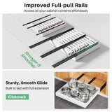 Kitstorack Expandable Pull-Out Cabinet Organizer (12–20”) – Heavy-Duty Drill-Free Slide-Out Shelf