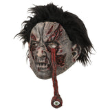 Realistic Bloody Zombie Mask – Falling Eyeball Latex Horror Mask with Hair for Adults 🧟‍♂️💀