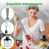 1100W Professional Immersion Hand Blender – Variable Speed Trigger, Scratch-Free Guard & BPA-Free Attachments