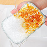 Premium Reusable Non-Scratch Silver Mesh Cleaning Cloth Set, Multipurpose Wet and Dry Kitchen Scrubber Pads (5 Pack)