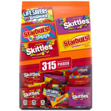 STARBURST, SKITTLES & LIFE SAVERS Halloween Variety Bag – 315PCS Fruity Candy Mega Mix 🍓🍋🍇 Perfect for Parties & Trick-or-Treat 🎃