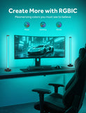 ELOUYCKE Premium RGB Smart Light Bars – Metal Base 17.3” Gaming & TV Ambient Lighting with 213 Modes