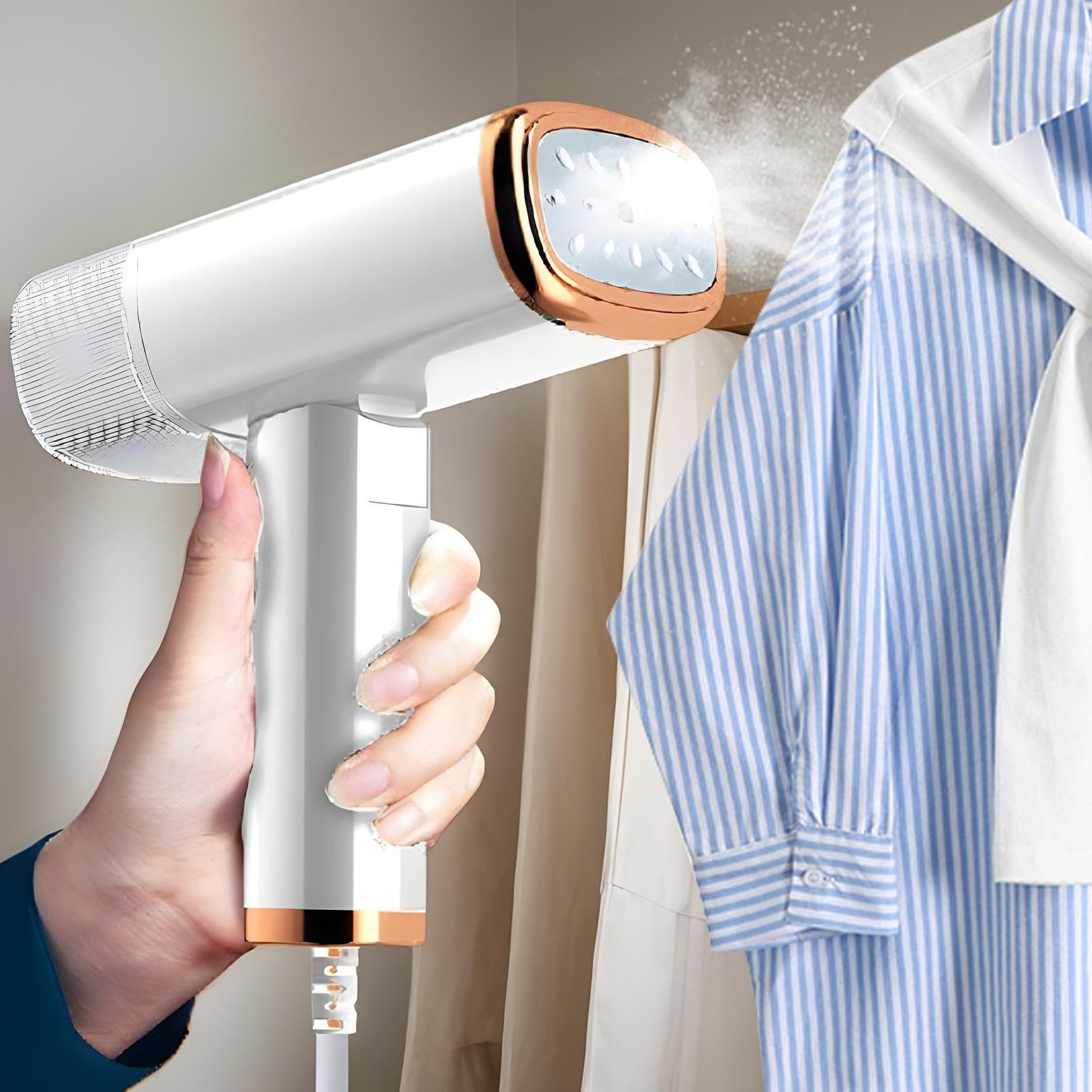 Foldable Travel Garment Steamer 3-Second Heat-Up Compact Portable Clothes Wrinkle Remover with Auto Safety Shut-Off