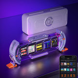 Divoom Times Gate Cyberpunk RGB Pixel Display Desk Clock – WiFi Smart Data Dashboard Gaming Decor Silver