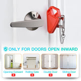 Red Portable Door Lock for Travel – Inside Security Lock for Hotels, Bedrooms & Apartments