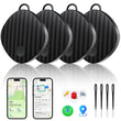 Apple Find My Compatible Bluetooth Tracker Tags 4 Pack with Loud Sound Alert, Water-Resistant Design & Replaceable Battery – Black