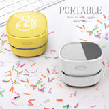 ODISTAR Mini Desktop Vacuum Cleaner Cordless 360° Rotating Table Dust Sweeper for Keyboard Office Home Cleaning