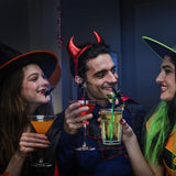 20PCS Black Halloween Bat Straws – Reusable Plastic Party Straws for Drinks, Kids, Birthday, Cosplay & Halloween Decorations