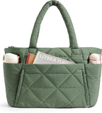 Puffy Tote Bag for Women - Lightweight 15.6" Laptop Work Bag
