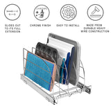 Holdn’ Storage Pull-Out Bakeware Organizer – Adjustable Divider Rack for Narrow Kitchen Cabinets