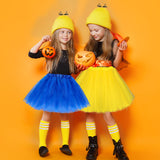 Purple & Yellow 2-Person Halloween Costume Set – Perfect Duo Outfit for Couples or Friends 🎭💜💛