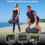 Elite Sports Heavy-Duty Workout Sandbag for Full-Body Strength & Core Training – Multi-Handle, Unfilled (Black)