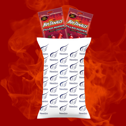 Hot Tamales Candy Ropes – 2 Pack Cinnamon-Flavored Chewy Straws (3 oz Each)