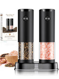 Electric Salt & Pepper Grinder Set with LED Light – Adjustable Coarseness, One-Hand Operation