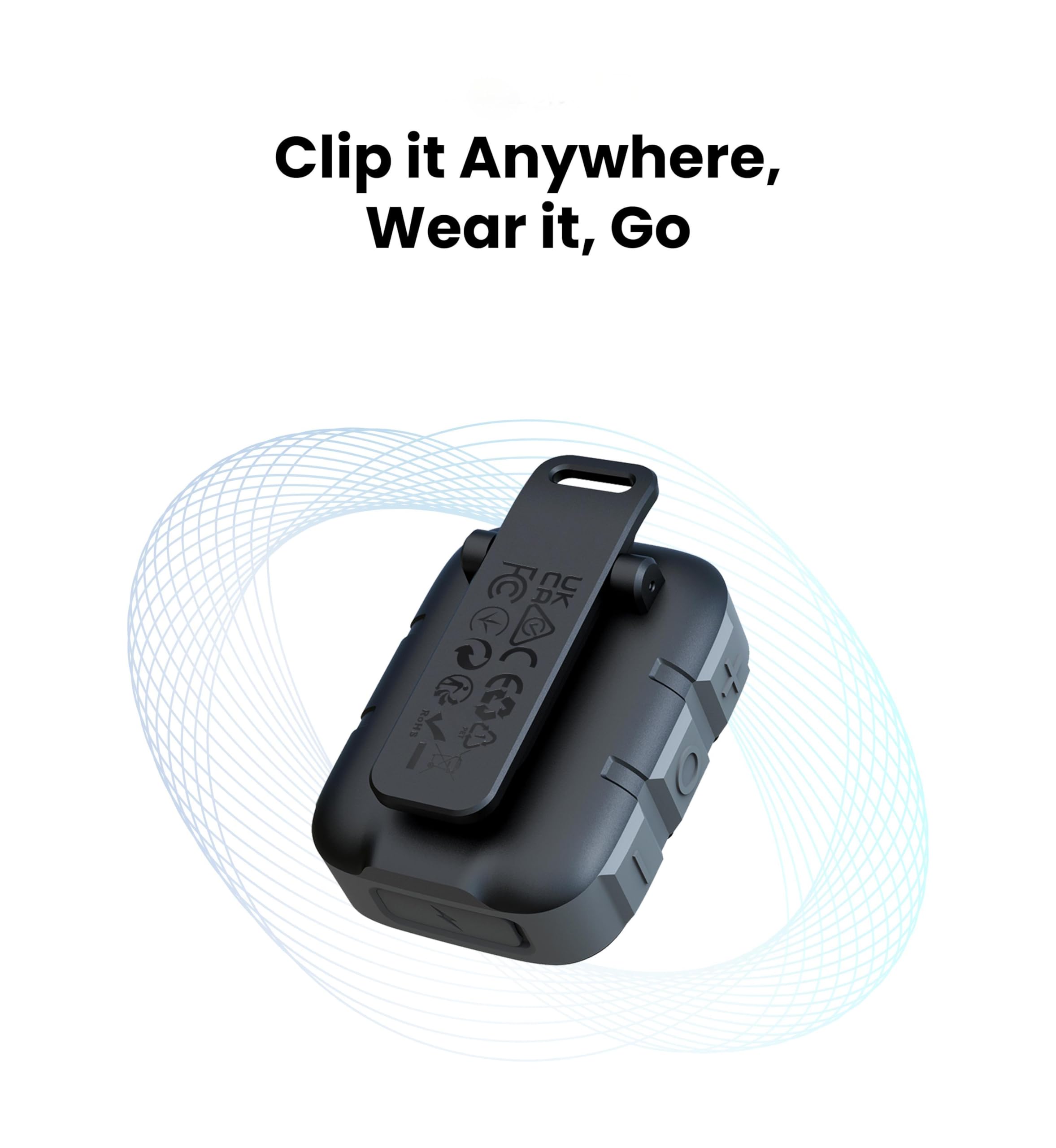 INSMY Mini Bluetooth Speaker – Waterproof Clip-On Portable Speaker with Carabiner