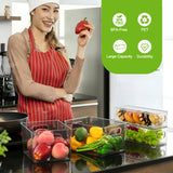 Clear Pantry & Fridge Organizer Bins – 8-Piece BPA-Free Storage Set (Multi-Size)