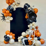 Halloween Balloon Arch Kit – Black, Green & Purple Garland with Ghost & Witch Foil Balloons + 3D Bat Stickers