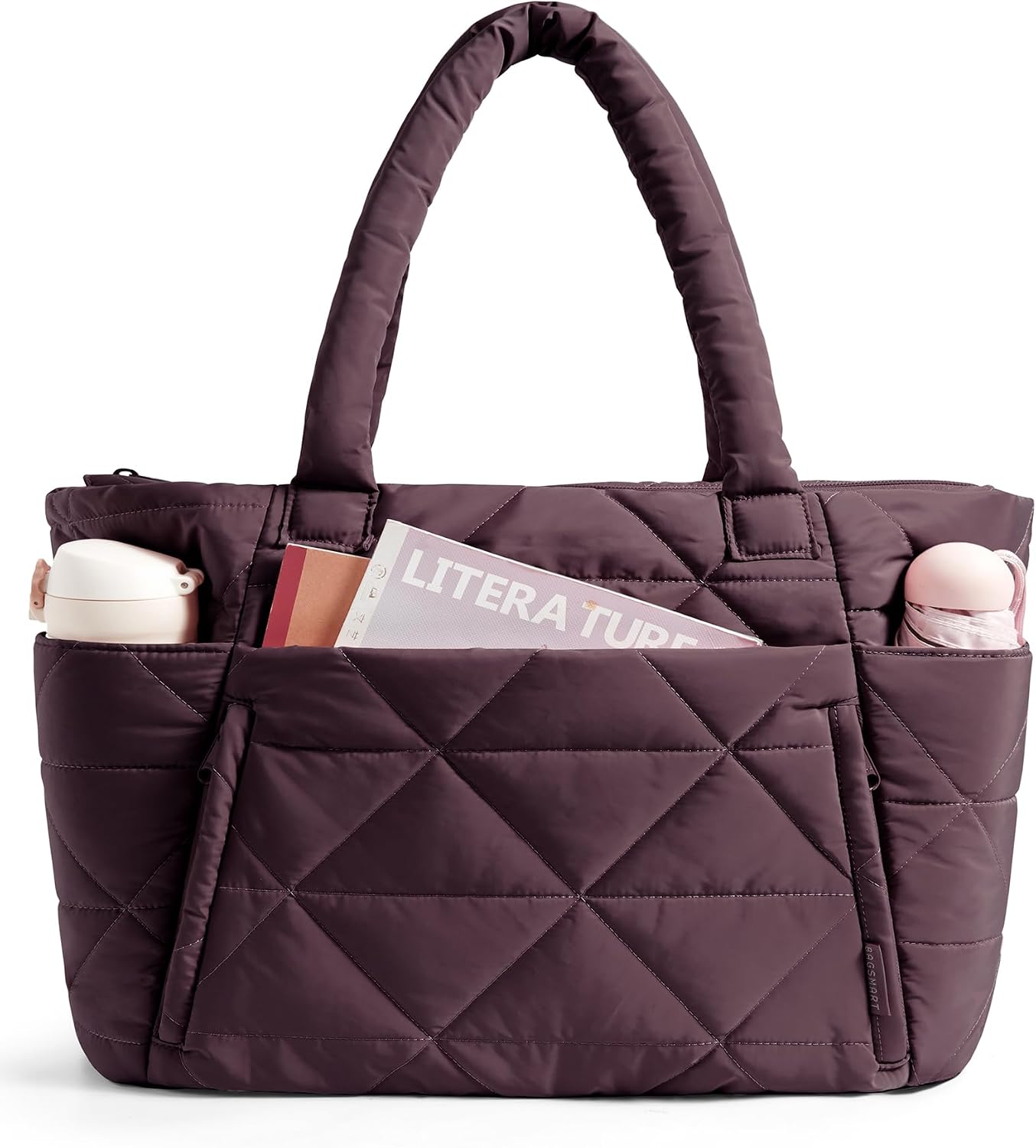 Puffy Tote Bag for Women - Lightweight 15.6" Laptop Work Bag