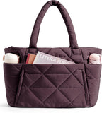 Puffy Tote Bag for Women - Lightweight 15.6" Laptop Work Bag