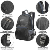 G4Free 20L Ultra Lightweight Packable Backpack – Foldable Travel & Hiking Daypack for Men & Women – Black