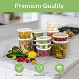 Deli Food Storage Containers with Lids – 60 Complete Sets (32oz / 16oz / 8oz), BPA-Free