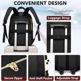 Women’s Laptop Backpack with USB Charging Port – Stylish Business & Travel Backpack for 15.6″ Laptops (Black Beige)