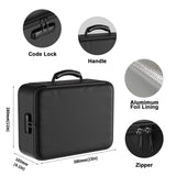 DocSafe 5200°F Fireproof Document Organizer with Lock – Portable Water-Resistant File Storage Box for Home & Travel (Black)