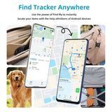 Android GPS Pet Tracker Tag Waterproof Smart Collar Locator with Find My Device Real-Time Tracking
