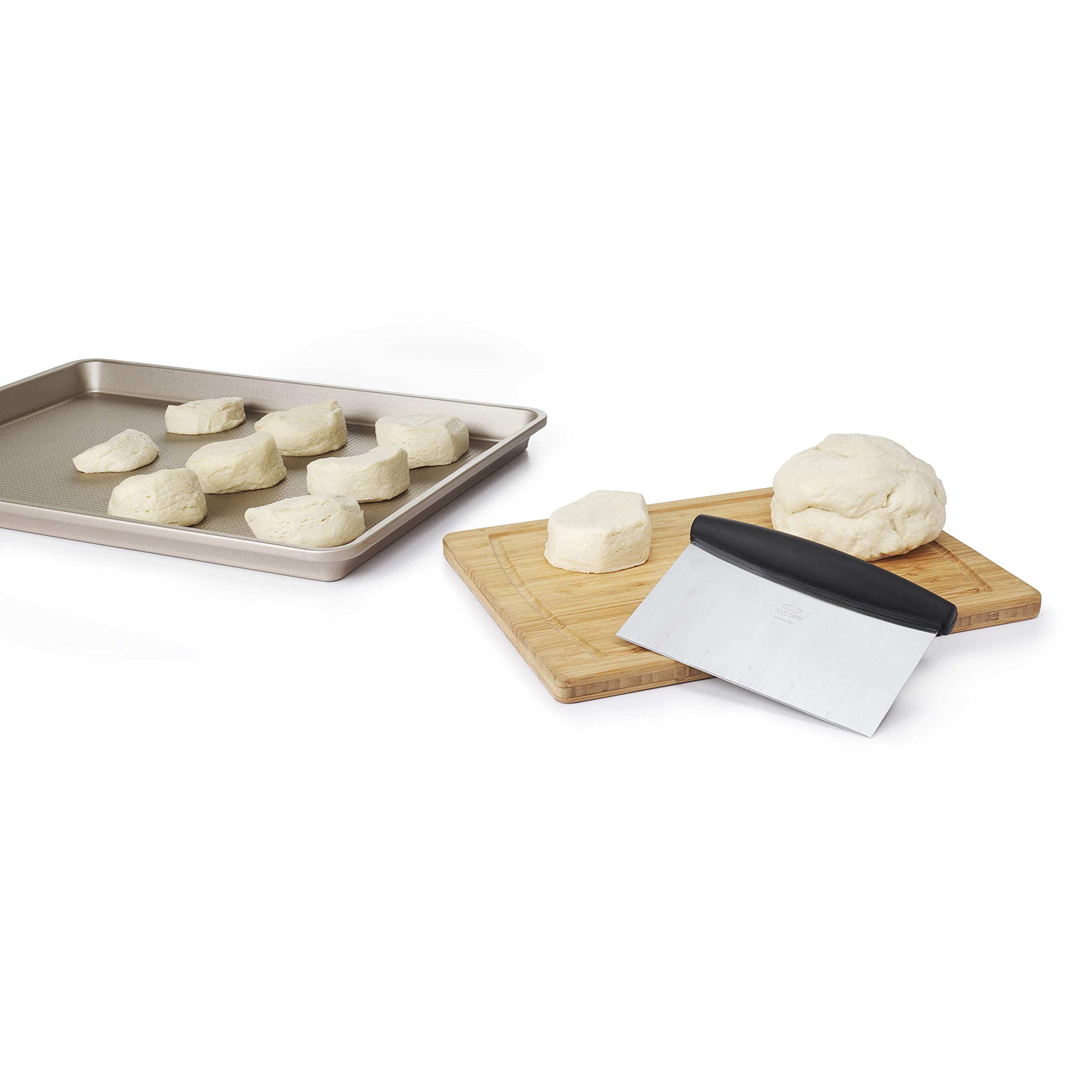 Stainless Steel Dough Scraper & Vegetable Chopper with Measurement Marks