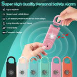 Fauxomor 140dB Personal Safety Alarm 3-Pack – Keychain Siren with Strobe Light & Low-Battery Alert