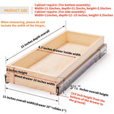 Mulush Slim Pull-Out Wooden Cabinet Drawer with Soft-Close Slides – Compact Heavy-Duty Organizer