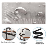 MorthanaBag 32” Expandable Rolling Duffel Bag, 1680D Oxford Foldable Travel Duffle with 2 Wheels (Grey)