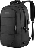 AMBOR Anti-Theft Travel Laptop Backpack – Water-Resistant Business Work Backpack with USB Charging Port, Fits up to 17.3” Laptops (Black)