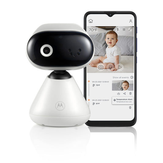 Motorola WiFi Baby Monitor Camera with 1080p HD Video, Two-Way Talk & Nursery App – Smart Baby Camera with Wall Mount