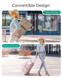 Bagsmart 42L Rolling Duffle Bag with Wheels & Wet Pocket – Airline Approved Carry-On, Pink