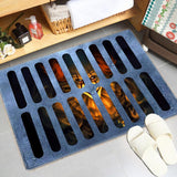 Halloween 3D Illusion Clown Doormat – Horror Movie Style Non-Slip Indoor & Outdoor Floor Mat (19.7x31.5 Inches, Blue)