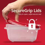 EasyStore Food Storage Containers Set – BPA-Free Stackable Containers with SecureGrip Lids (Made in USA)