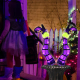 Light-Up Purple Witch Legs Yard Stakes – LED Halloween Decoration with 8 Lighting Modes & Timer Function