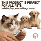 Professional Dog Nail Clippers Set with Ultra-Sharp Stainless Steel Blades – Precision Pet Nail Trimming Tool with Safety Spring Design (Glossy Edition)