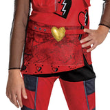 Official Disney Descendants Red Costume for Girls – Licensed Halloween Outfit (Top & Bottom Set)