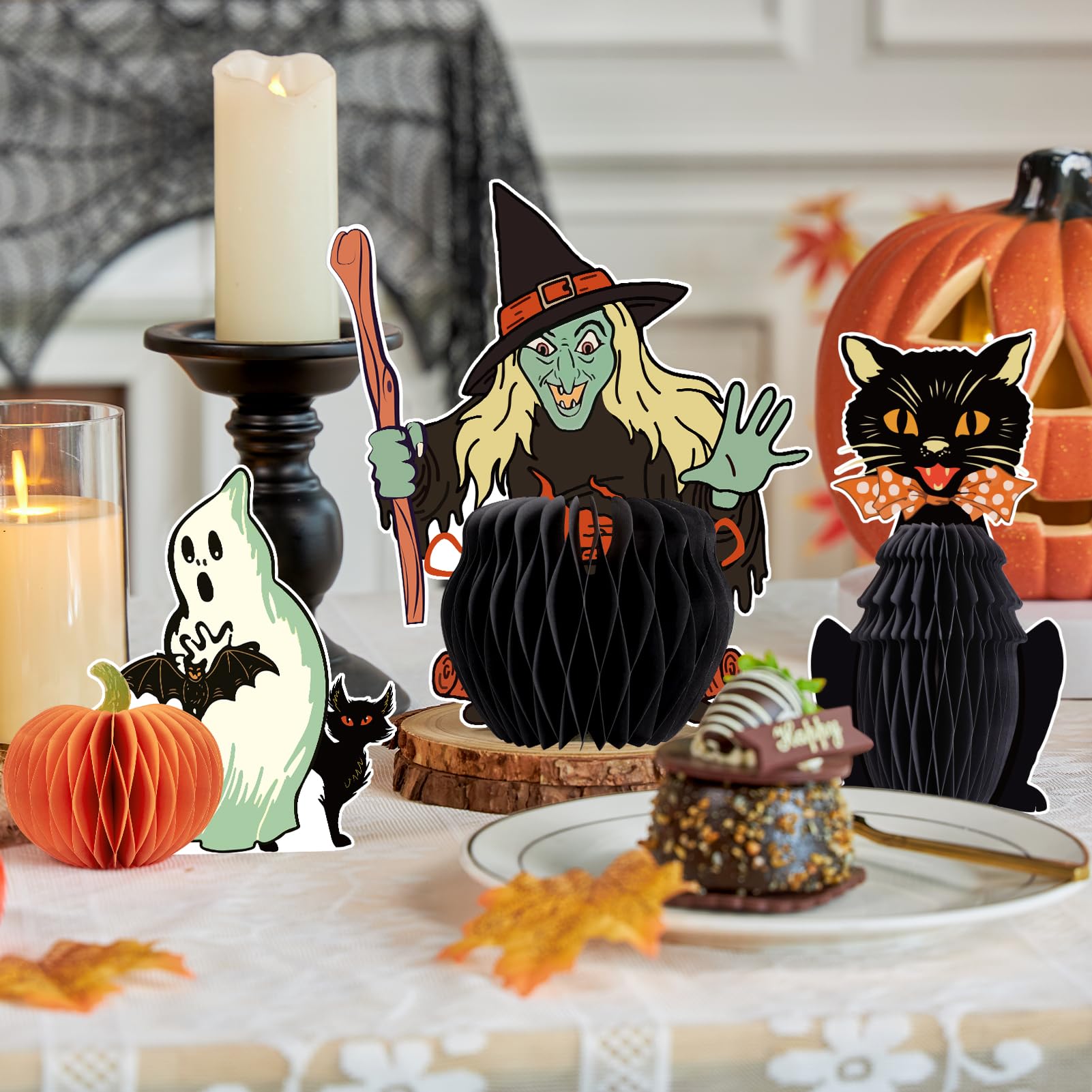 Halloween Table Centerpieces – Reusable Party Decorations for Kids & Adults with Fun Spooky Designs